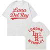 Lana Del Rey London Wembley 3rd July 2025 Tour T Shirt Unisex Womens Summer Tops High Quality Tshirt Gift Casual Fashion Tshirts