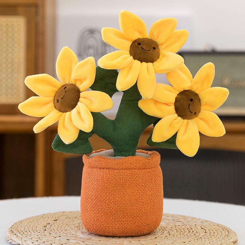Lotus Sunflower Orchid Plsuh Toy Stuffed Doll Kids Gift Cartoon Decorations