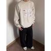 Men's Retro Patchwork Applique Hoodie - Sporty Style, Round Neck, Loose Fit for Autumn/Winter