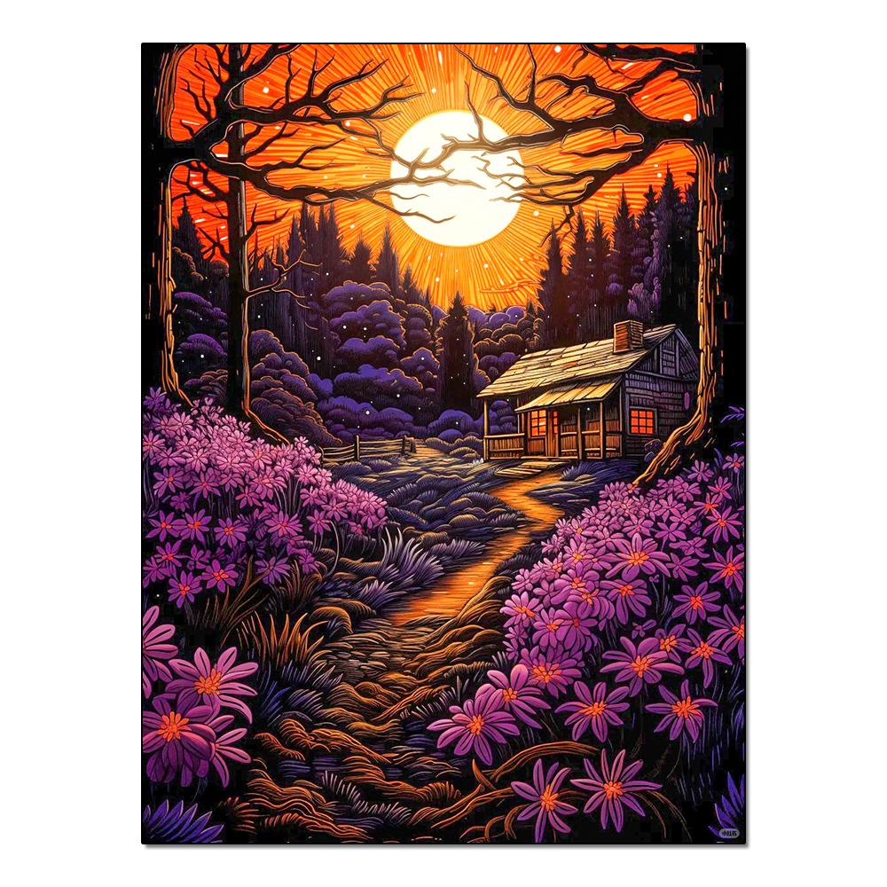 Landscape Sunset Diamond Painting Complete Kit DIY Mosaic Embroidery Hobby Handicraft Painting for Home Wall Decoration
