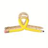 Cute Large Acrylic Pencil Design Hair Claw Clips for Women Girls Accessories Cartoon solid color Ponytail Hairgrip New 2024