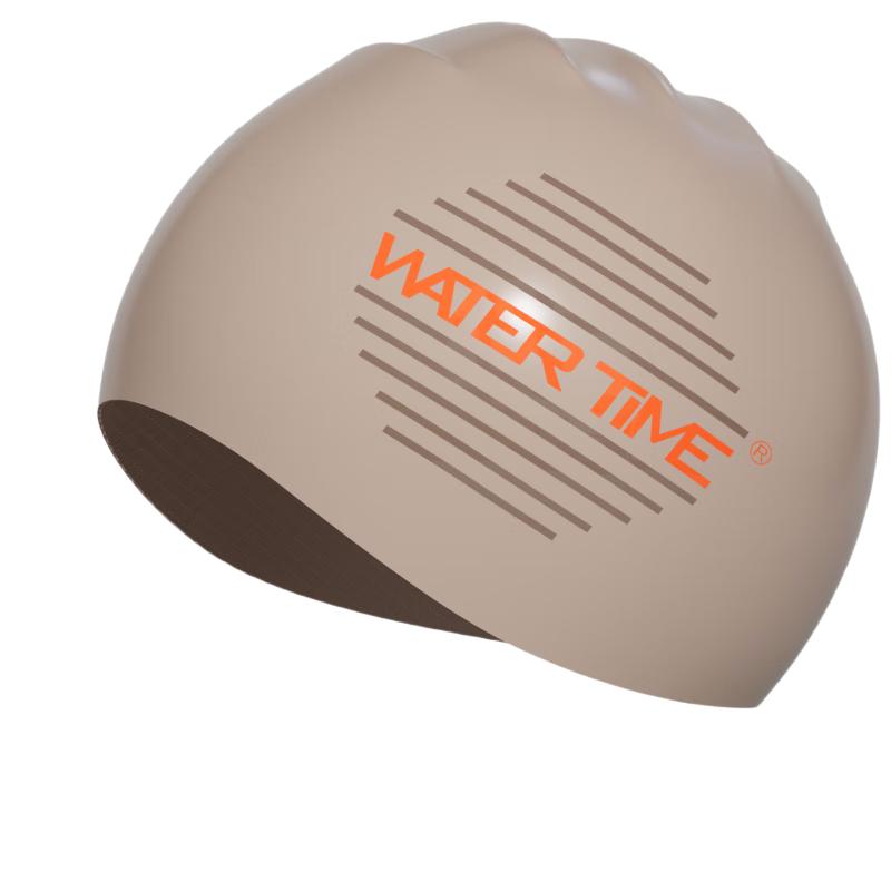 WATERTIME Elastic Waterproof Silicone Swim Cap for Long Hair