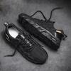 Buty męskie Oddychające Wiosenne i Letnie Latające Tkane Buty Sportowe Casual Płytkie Buty Casual Outdoor Kemping Buty Sportowe