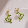 Silver Needle Dongdaemun Fresh Colorful Earrings - Simple, Versatile, Luxury Studs with a High-End Sense