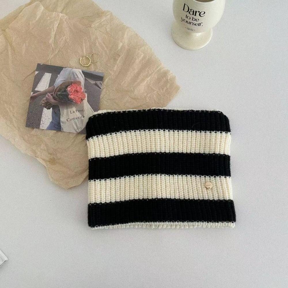 

Вязаная шапка в полоску с медвежьими ушками Y2K Litter Demon Cap Creative Cute Cat Ears Beanie Hats Girls