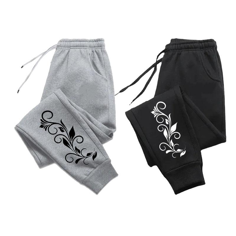 Women's Pop Printed Patterned Sweatpants Casual and Versatile Simple Fashionable Comfortable Soft Pants for Everyday Outdoors