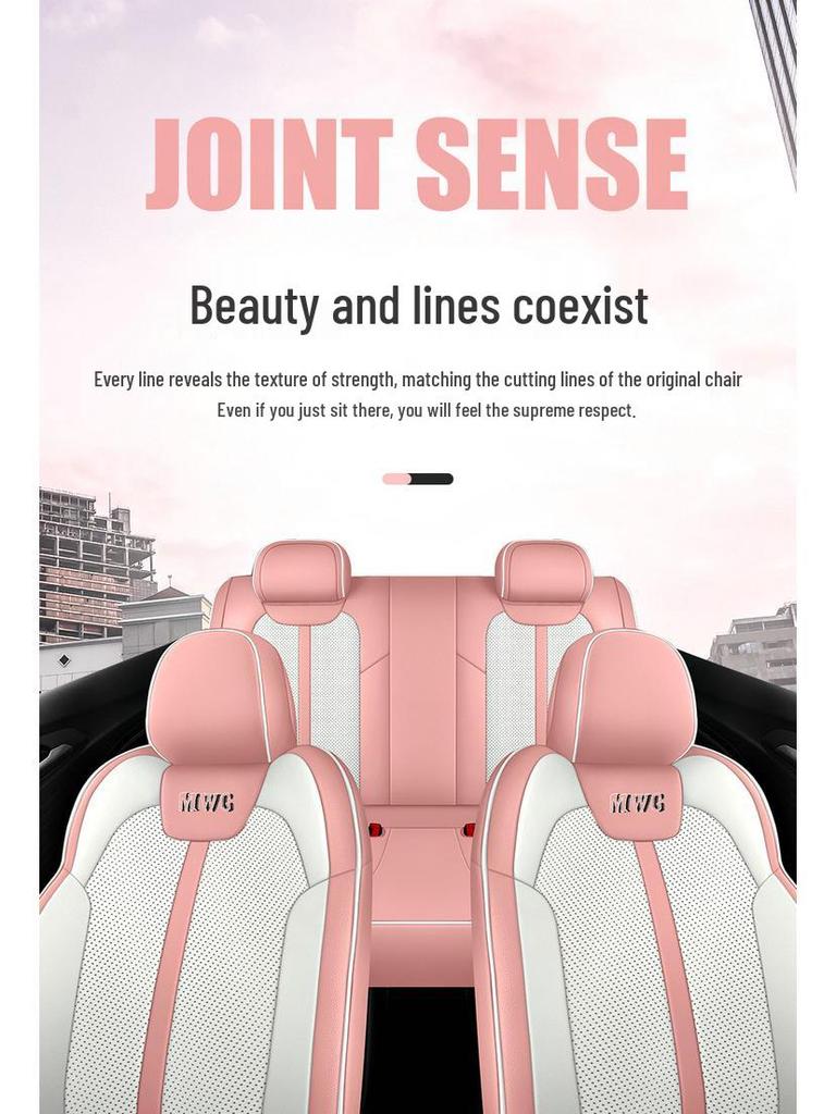 Universal Neta V Perforated Leather Car Seat Cushion, All-Season, Fully Enclosed, Custom Fit