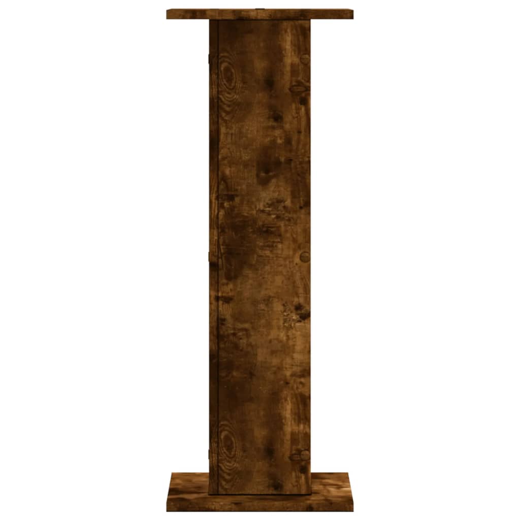 Stojan na rostliny 2 ks Kouřový dub 30 x 30 x 80 cm Materiál na bázi dřeva