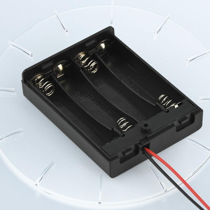 4Slot 3A Battery Holder with Spring Contacts and On Off Switcher for 6V Devices Color Wire Included