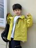 Kids' 2026 Spring Boys' Trendy Korean-Style Zipper Hooded Windbreaker Jacket for Mountaineering