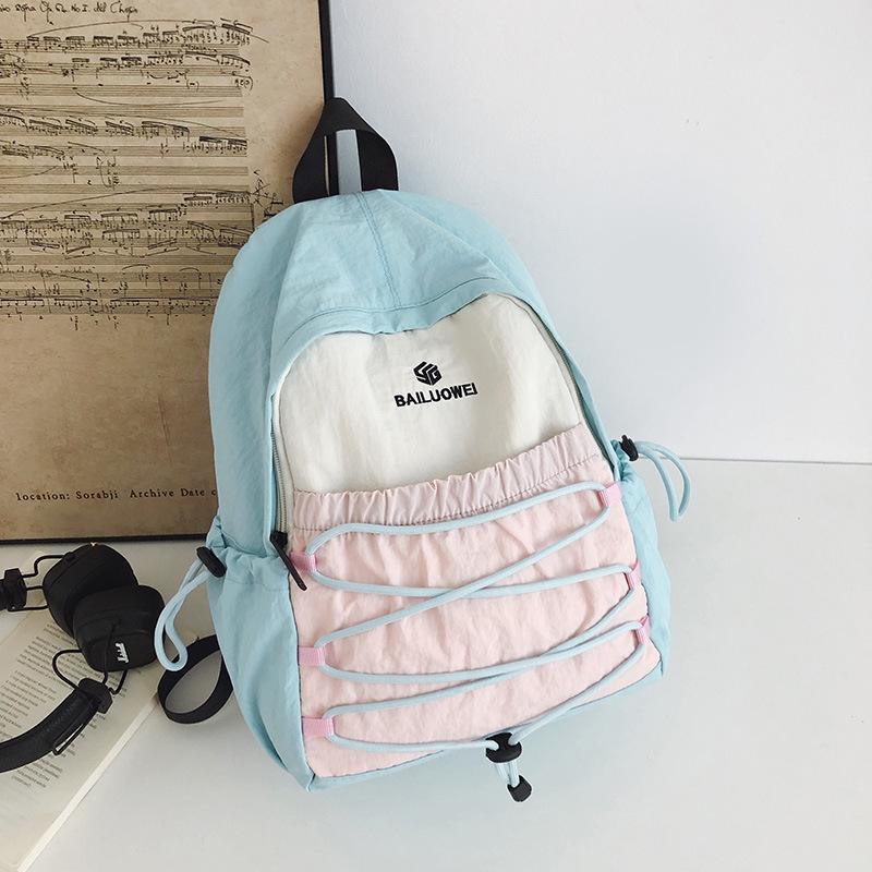 Schoolbag Simple Backpack 1011 New Female College Student School Bag Outdoor Sports Backpack Hiking Bag Short Travel Bag