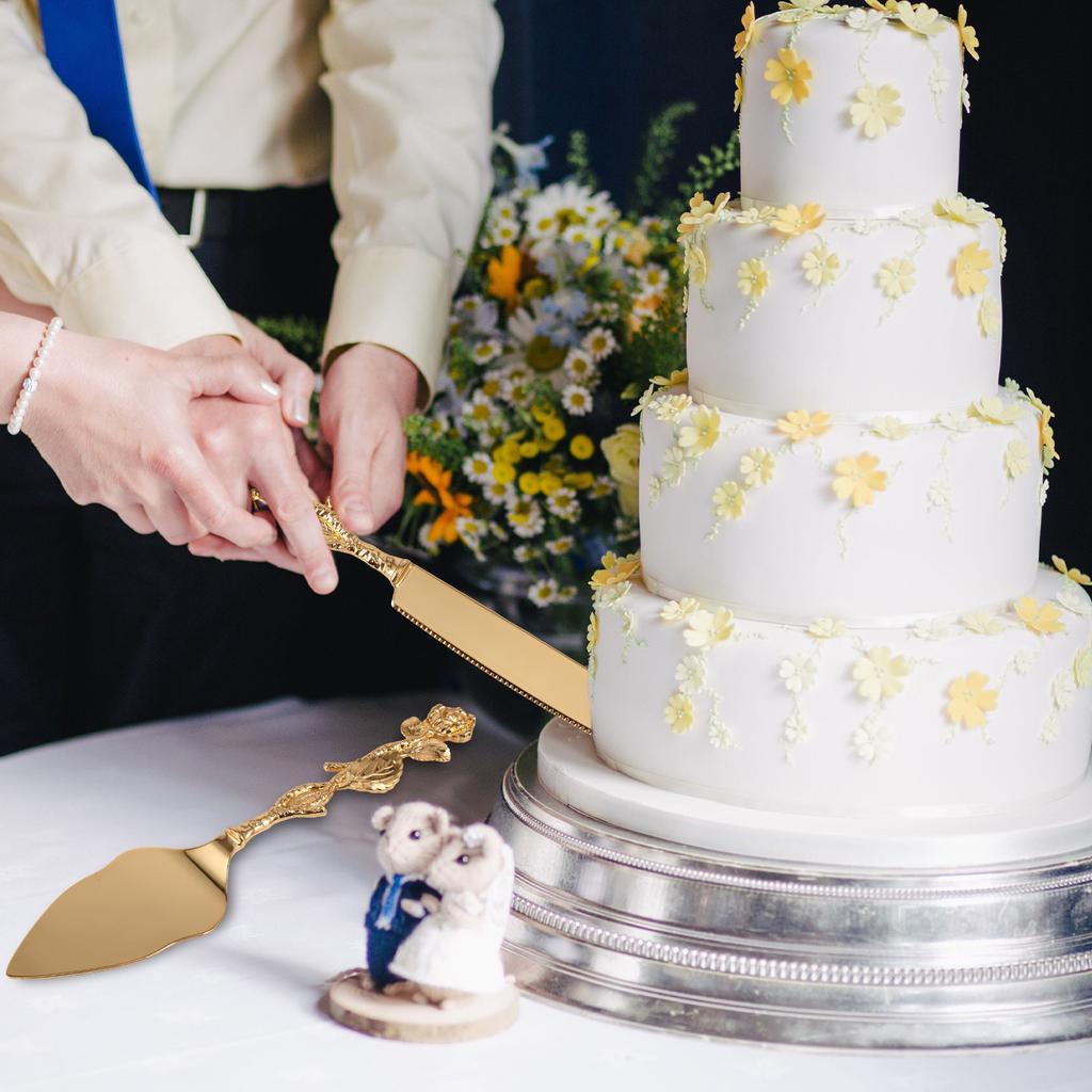 Cake Knife Shovel Cake Pie Serving Cutter Tableware Kit for Wedding Birthday Party Supplies Anniversaries Cake Cutting Tools