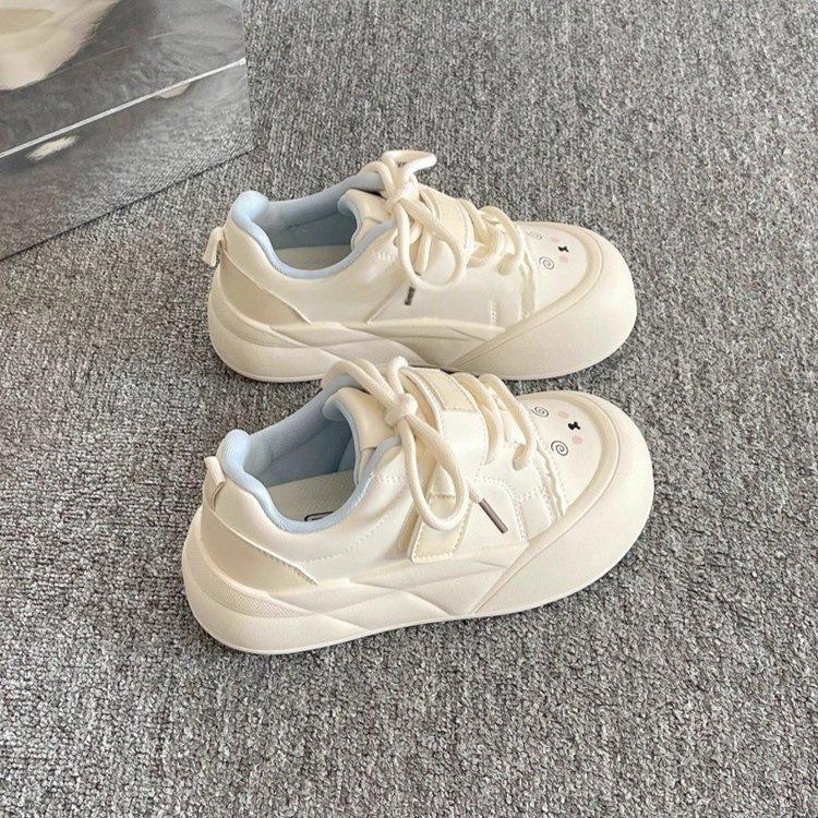 Thick-soled Campus Style Little White Shoes Women's Autumn New Board Shoes Bread Shoes Tide