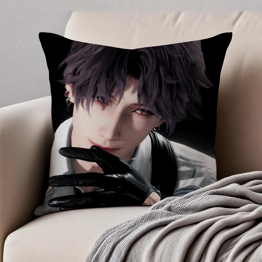 

Hot Romantic Game LLove And Deepspace Cushion Cover Pillowcase Antidustmite Invisible Zipper Short Plush Sofa Cushion 30X30cm