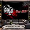 Poland Personalized Tapestry Support Custom Name, Wall Art Home Decoration