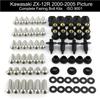 Fit For Kawasaki ZX12R ZX-12R ZX 12R 2000-2005 Motorcycle Full Fairing Bolts Kit Clips Nuts Body Screw Stainless Steel