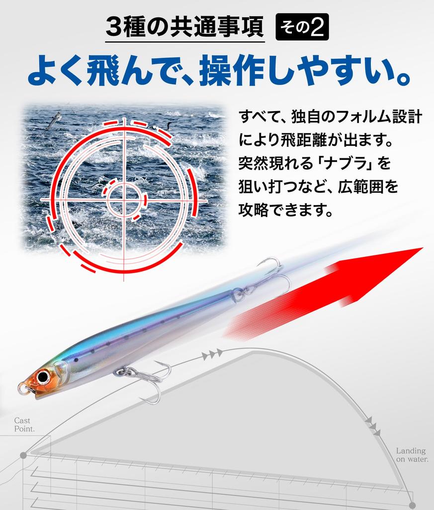 Contyu Sinking Pencil Lure Set lures for with lip and lures for sea and flounder (6 comparison) - 80mm, 95mm, 110mm, through-wire bluefish, bass,