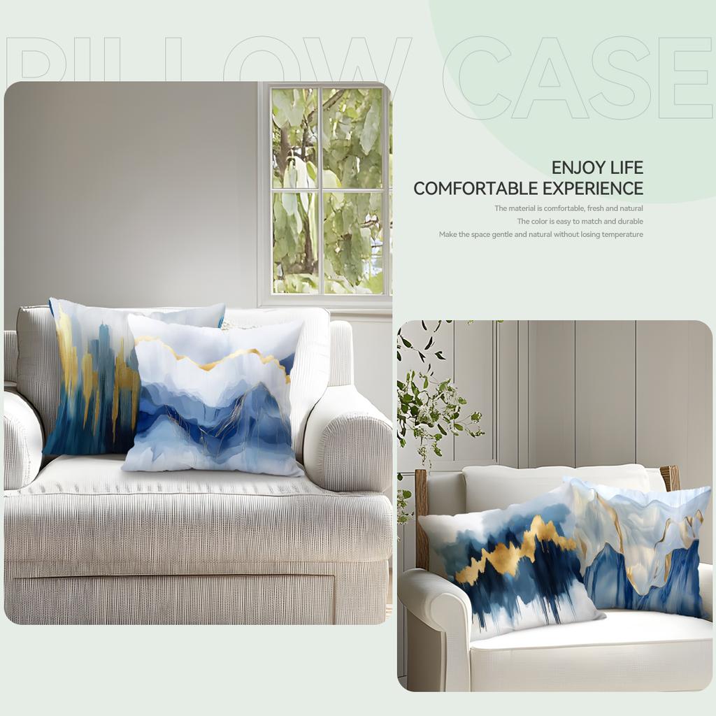 Abstract Art Lines Cushion Pillowcase Printed Polyester 45X45Cm Throw Pillowcover Decorative Sofa Cushion Pillowslip Home Decor