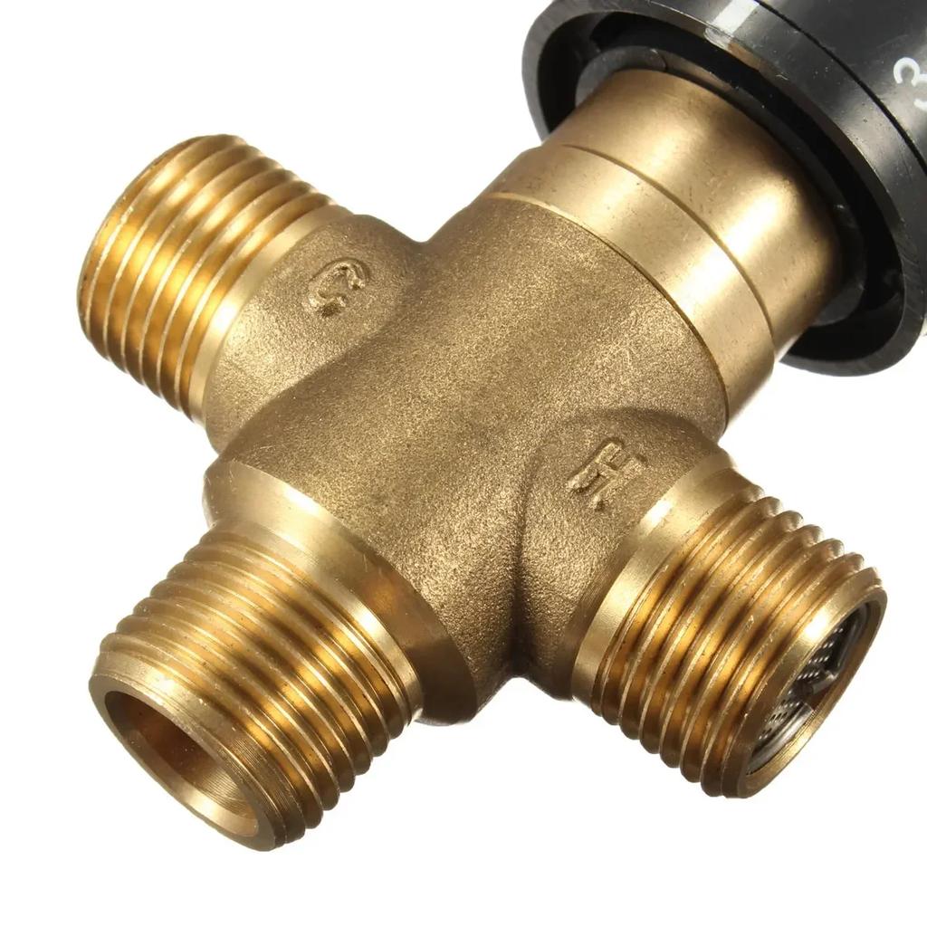 1PC Brass Pipe Thermostat Faucet Thermostatic Mixing Valve Bathroom Water Temperature Control Faucet Cartridges