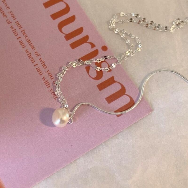 Korea Style Niche Imitation Pearl Pendant Necklaces for Women Light Luxury Personality Patchwork Chains Necklaces Jewelry Gifts