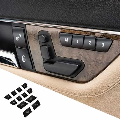 Car Stickers Door Seat Memory Unlock Buttons Sequ Decoration For Mercedes Benz A B C E G Class CLA CLS GLE GLS GLA GLK ML GL