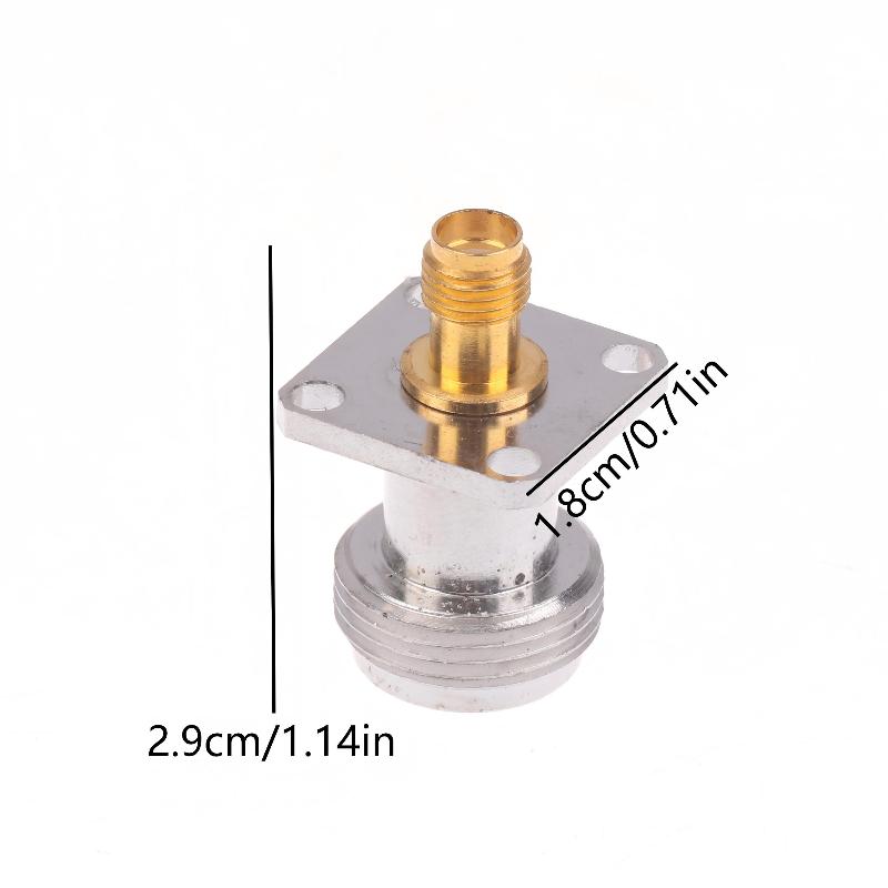 

N Female Jack to SMA Female Jack 4 Hole RF Coax Adapter Panel Mount for Smart Home Wireless Signal Applications