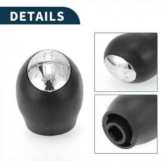 6 Speed Gear Shift Knob No328650005R for Renault Laguna 2007- Plastic Black