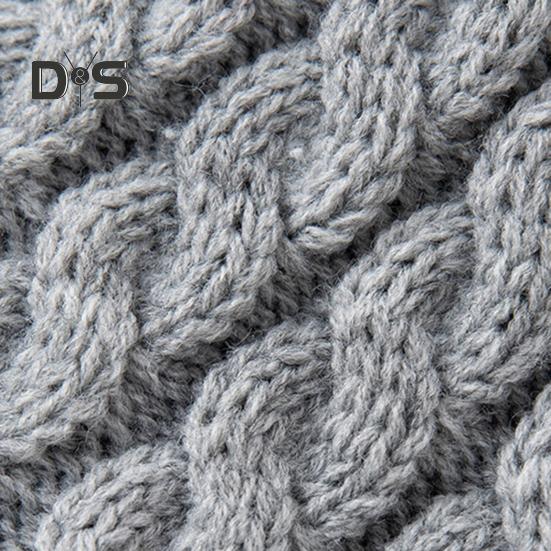 3 Pcs/Set Unisex Winter Hat Scarf Gloves Set Thick Knitted Ear Protection Cap Gloves Stretchy Plush-lined Windproof Winter Dome Beanie Neck Wrap Set