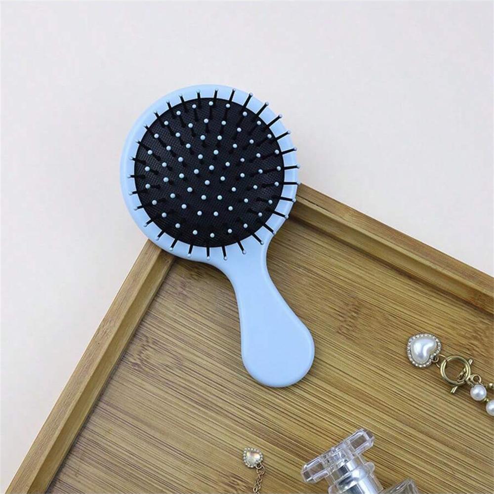 1 шт. Милая расческа с воздушной подушкой Маленькая женская расческа Расческа для выпрямления волос Портативная бытовая расческа с воздушной подушкой синий