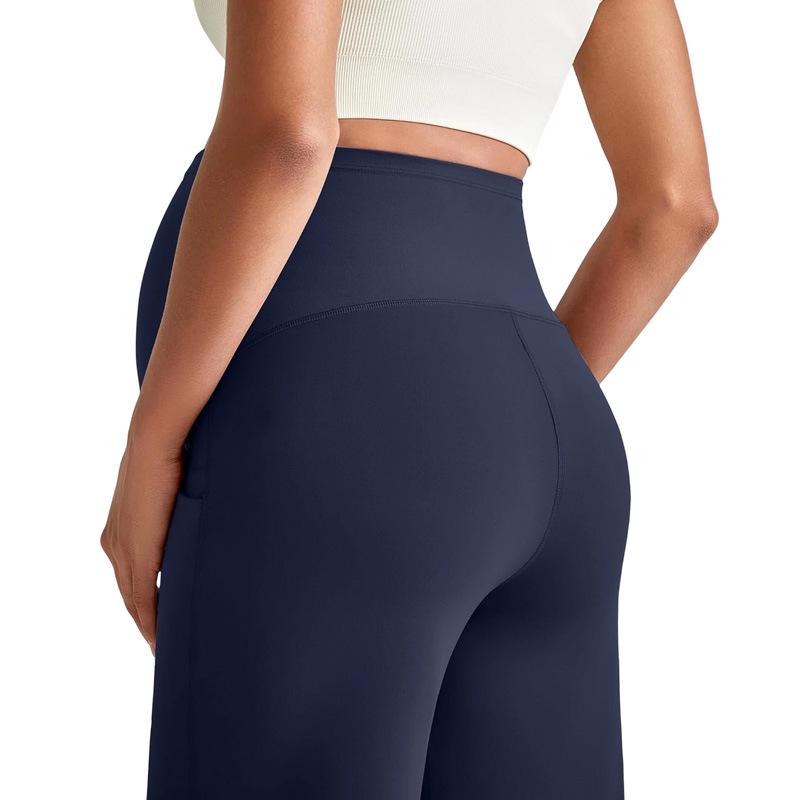 European Maternity Wide-Leg Pants: High Waist, Breathable, Belly Support, Comfortable Fit for Autumn & Winter.