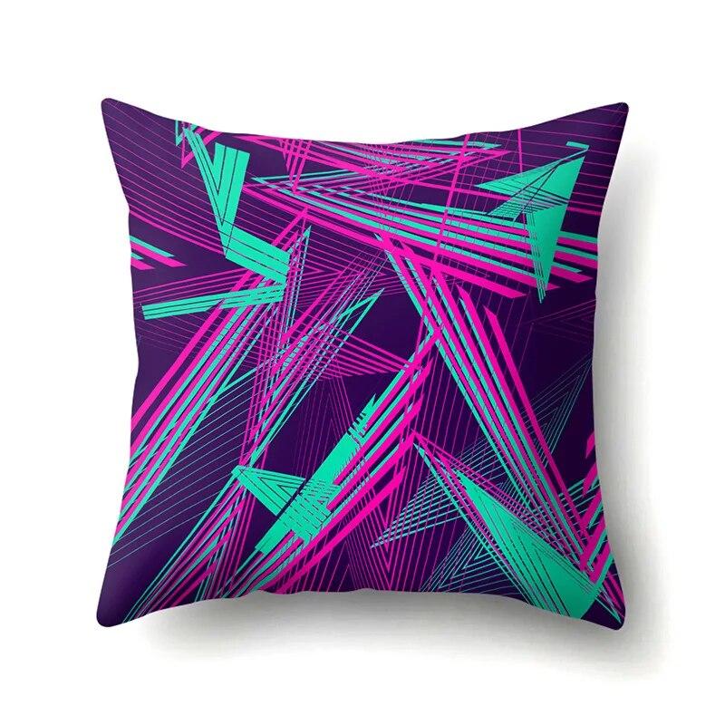 Geometric Graffiti Pillow Cover Cartoon Pattern  Lumbar  Sofa    Cushion
