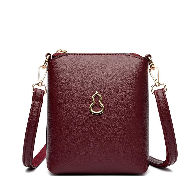 Lightweight Mobile Phone Bag, Double-shoulder Strap Crossbody Bag, Simple Single-shoulder Bag, Solid-colored Small Bag