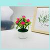 Artificial Camellia Sasanqua Bonsai Plant For Photography Home Decor And Wedding Centerpieces