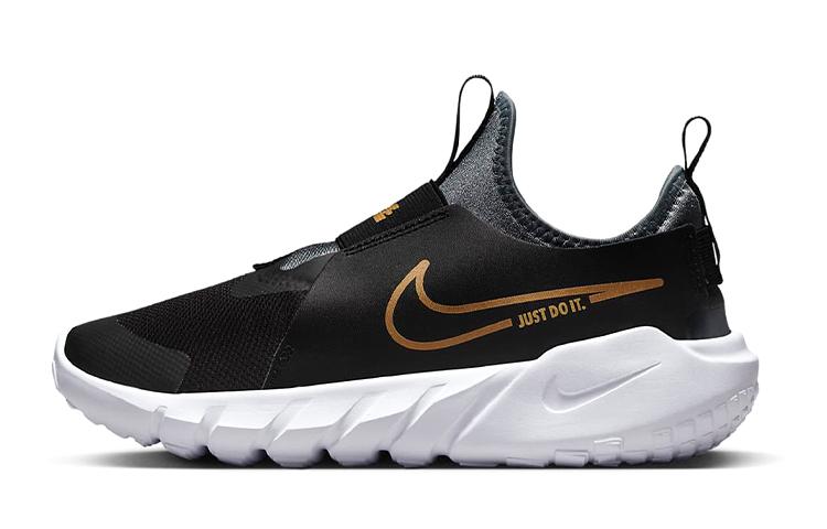 Nike Flex Runner 2  Black Metallic Gold  GS DJ6038-007 38.5