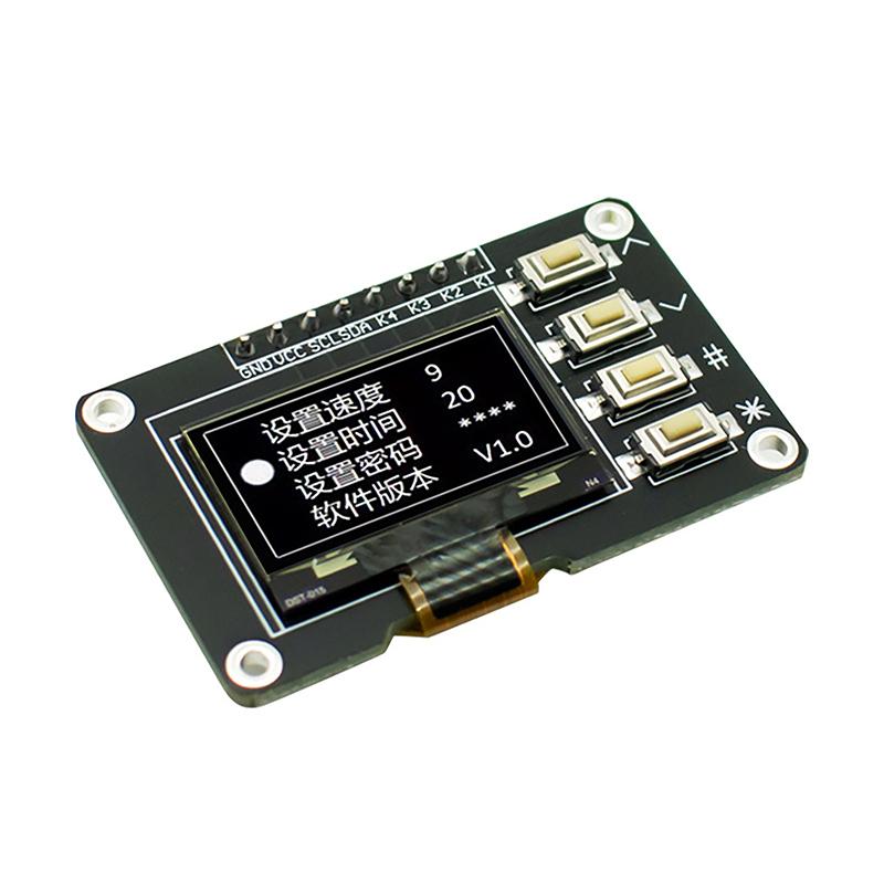 0,96-tommers OLED-skjerm Hvit/Blå 12864 Skjermmodul med Matrise 4 Tasters Grensesnitt Tastatur IIC SSD1315
