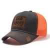 Casual Wear DADDY Trucker Hat Lether Patch Net Baseball Cap Sun Hat DAD Snapback Cap  Men & Women