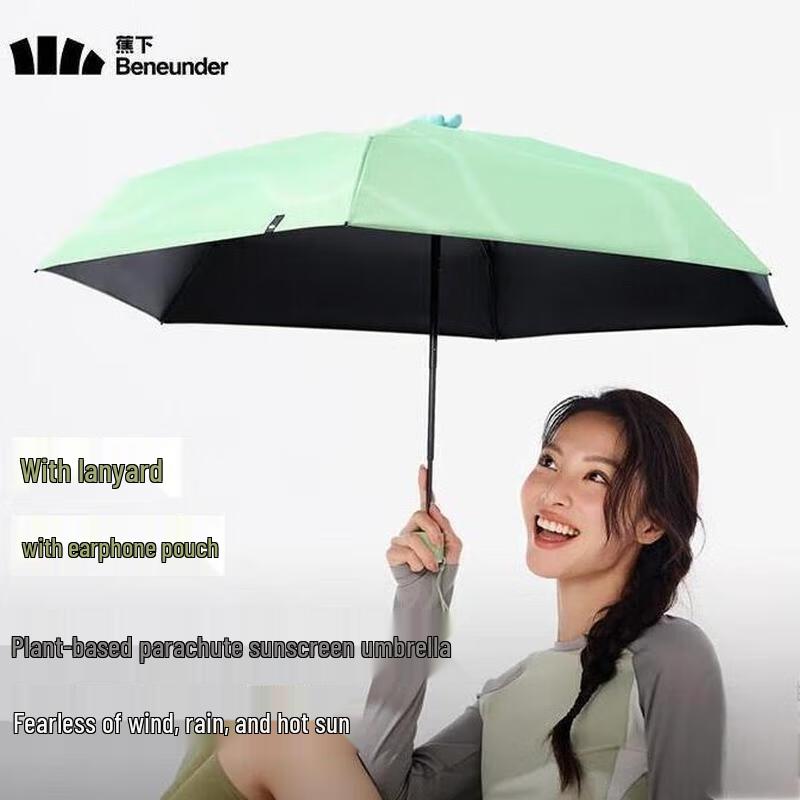 Beneunder UV Protection 5-Fold Compact Sun & Rain Umbrella