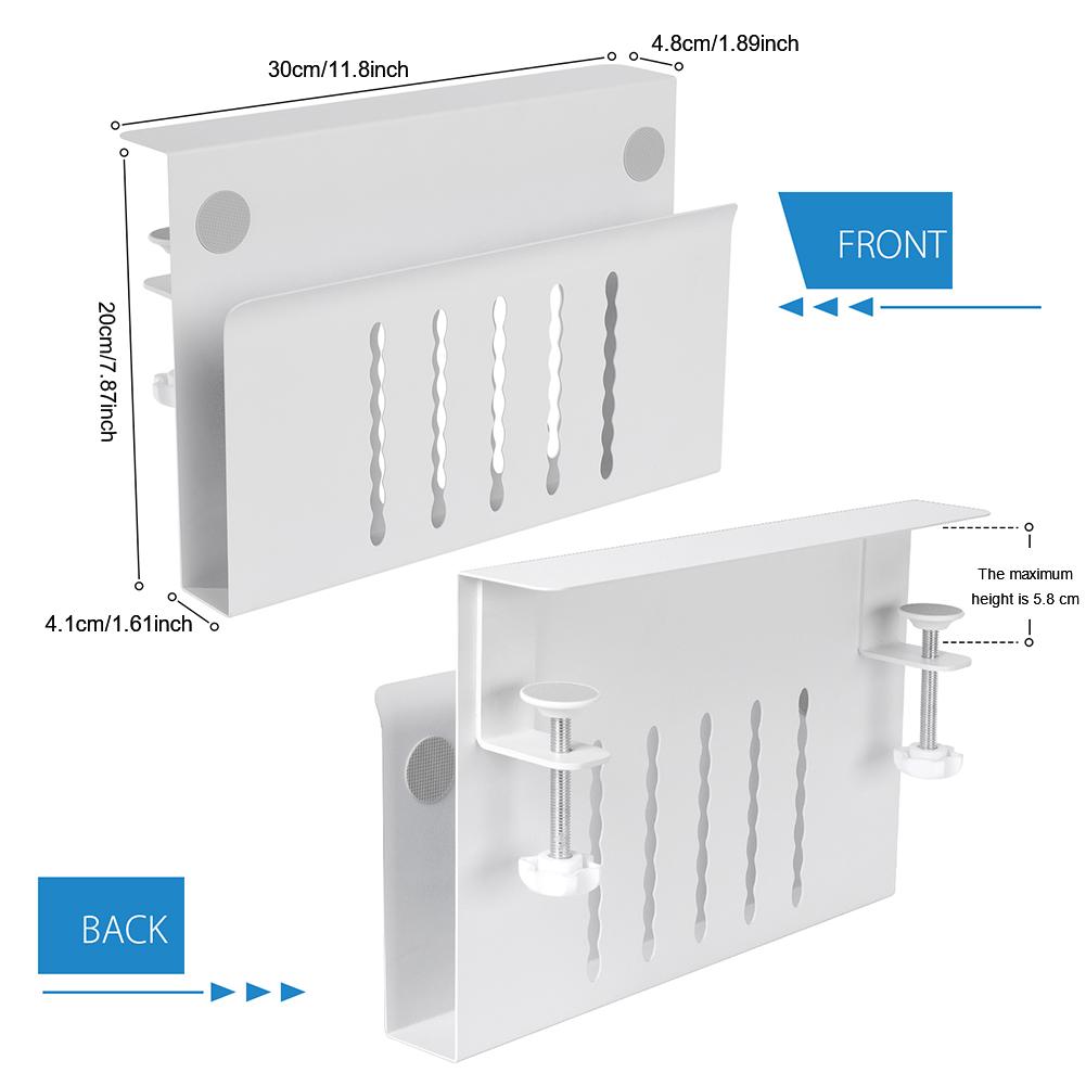 Desk Side Storage Organizer with Pen Holder Under Desk Laptop Holder Laptop Desk Mount for Office Supplies & Studio Essentials