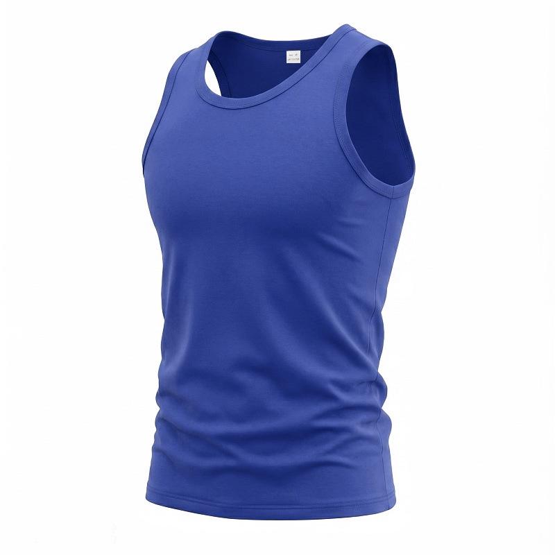 Men S Sleeveless Sports Vest Solid Color Casual Summer