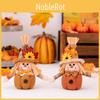 Festive Harvest Season Scarecrow Ornament With Mini Pumpkin Gnome For Thanksgiving Decor