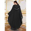 Morocco Kaftan Dubai Hooded Maxi Dress Bat Sleeve Farasha Kaftan Muslim Women African Open Kimono Boubou Evening Dresses
