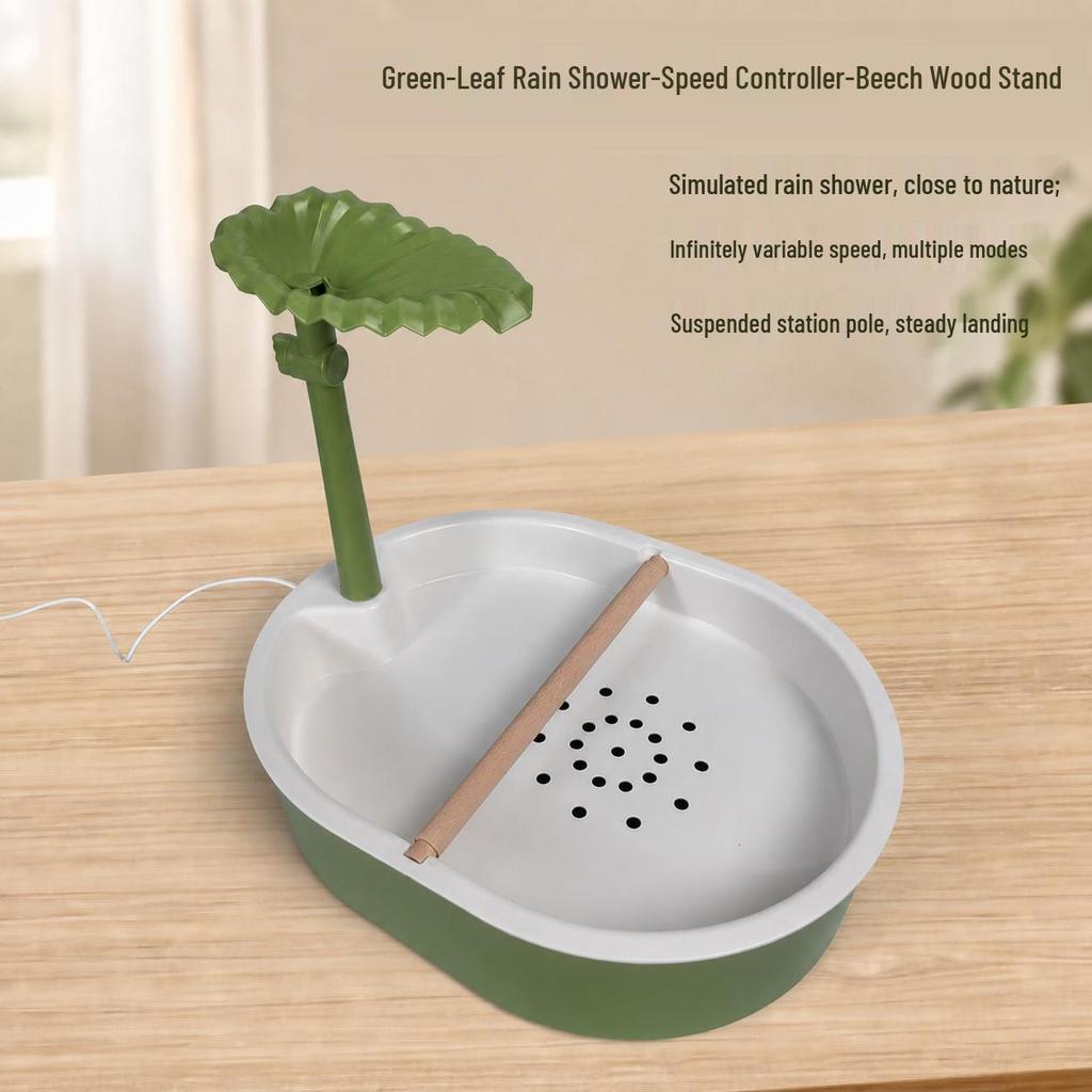 Large Bird Bath Basin for Parrots, Budgerigars, and Cockatiels – Built-in Birdcage Bathing Accessory