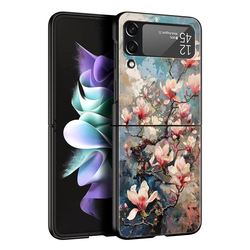 Handyhülle für Samsung Galaxy Z Flip 3 4 5 6 7 Faltbar Für Samsung Z Flip4 Flip5 PC Hartschale Claude Monet Garten Malerei Kunst