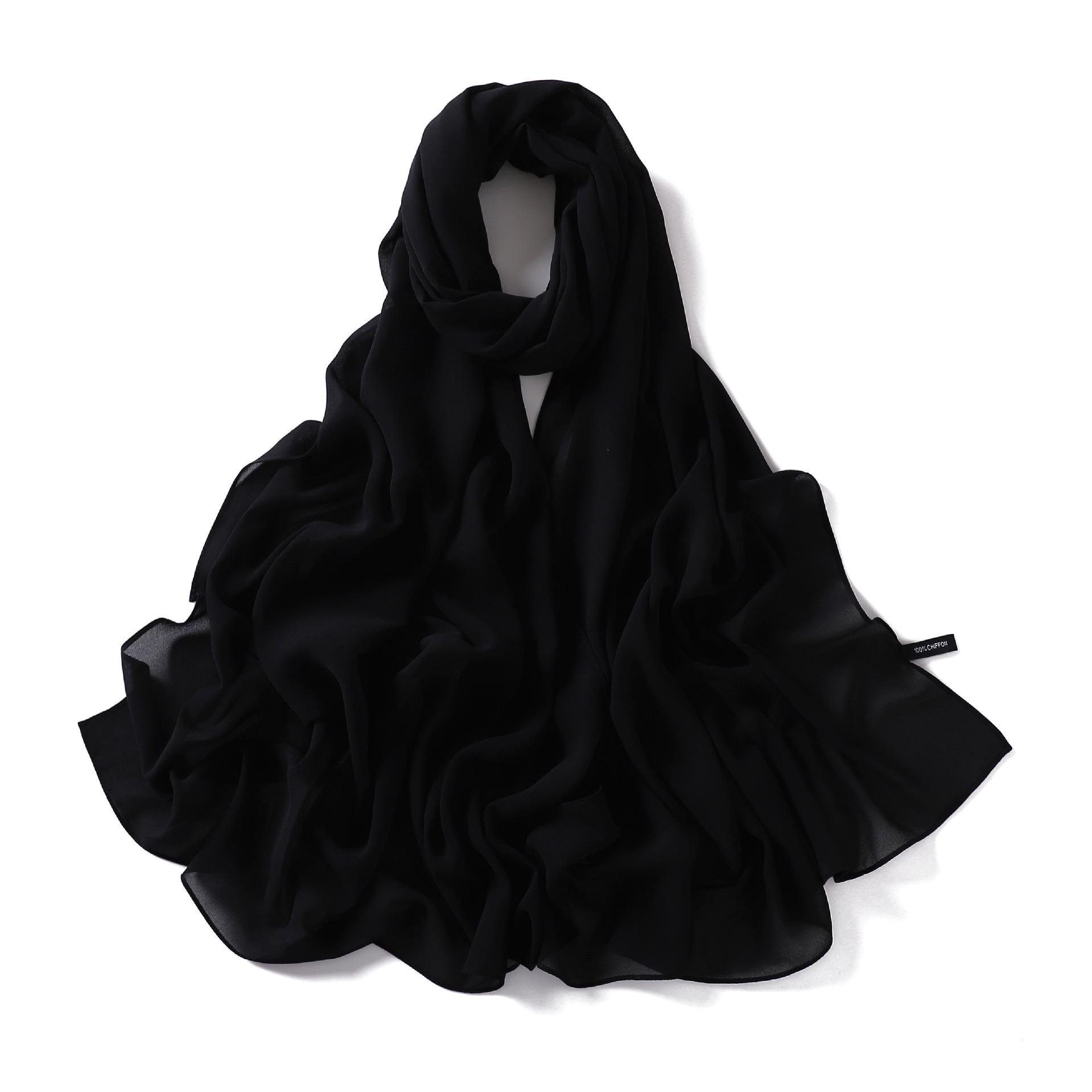 High Quality Pearl Chiffon Hijab Scarves shawl Georgette Chiffon Muslim Premium Thick Chiffon Scarf