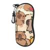 Capybara  Glasses Case  Daily Sunglasses Pouch For Unisex Fashion Eyewear Organizer Key Chain Glasses Box