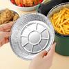 50 Stück 9 Zoll Einweg-Aluminiumfolien-Teller Runde Zinnfolien-Kuchenformen für Heißluftfritteusen Backen Kochen Lagerung Braten