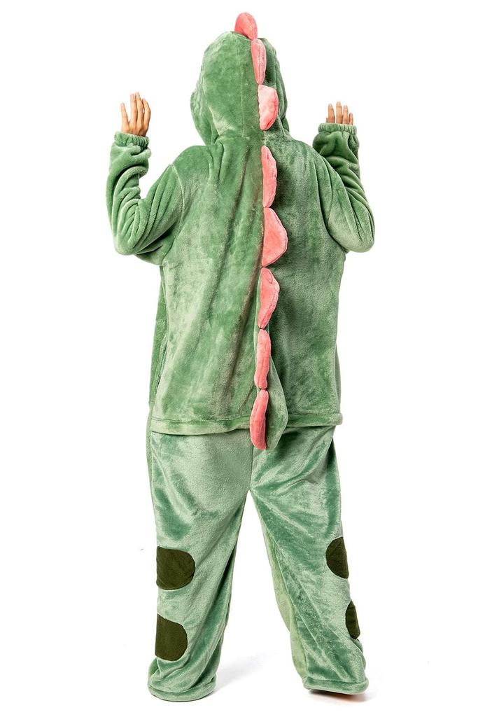 OLAOLA Dinosaur Kigurumi Pajamas for Animal Fluffy Winter Cute Loungewear for Warm and Warm for Cold Weather Flannel Material Size S Adults, Cosplay,