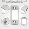 Deadbolt Strike Plate, Round Corner Door Lock Strike Plate Replacement, Metal Strikes Plates Repair Kit for Home, Office (4cm/1.6inch)