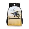 Helicopter Large Capacity Lightweight Backpack Computer Bag New Mechanical Printing Best Gift for Boys and Girls In School