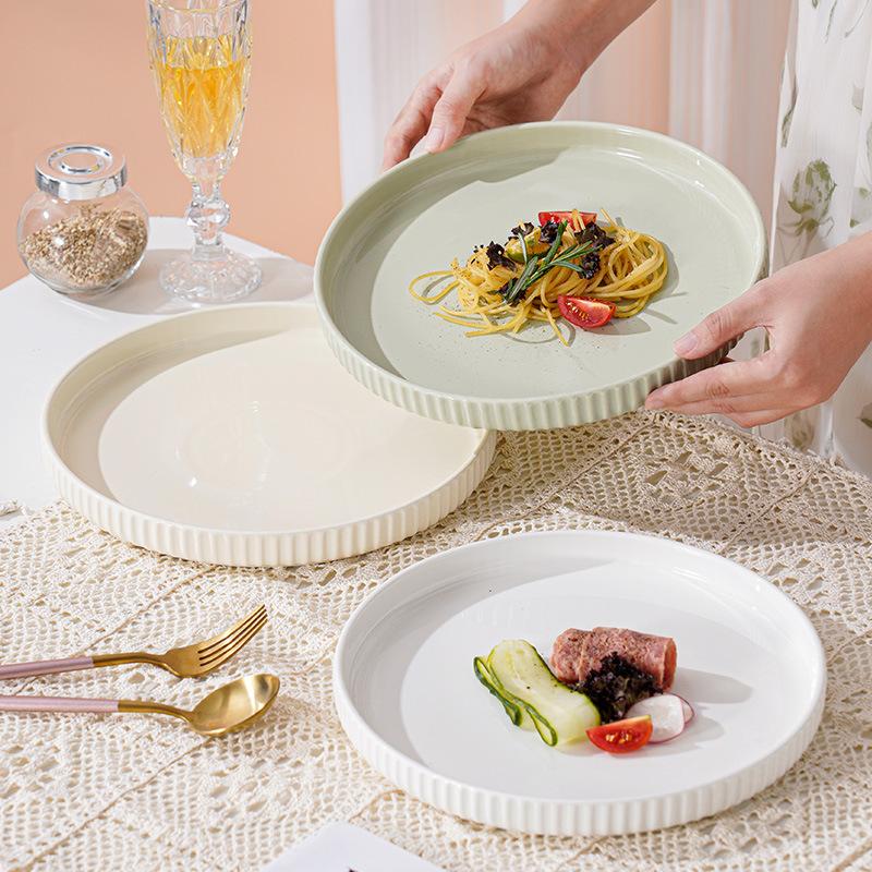 Creative Nordic Style Ceramic Plate Hotel Restaurant Home Western Food Plate Steak Plate Pasta Plate Pizza Plate Salad Plate